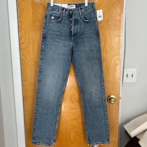AGOLDE 90's Pinch Waist Jeans Medium Blue Wash sz 25 NWT